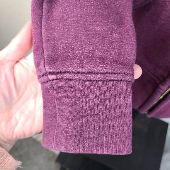 Carhartt burgundy full-zip long-sleeve spell out hoodie women's XS - Picture 8 of 15
